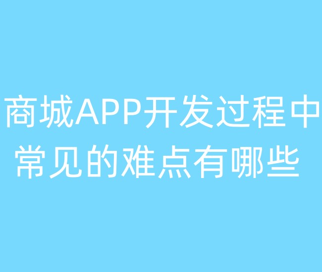 商城APP開發(fā)過程中常見的難點(diǎn)有哪些