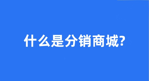 什么是分銷商城?